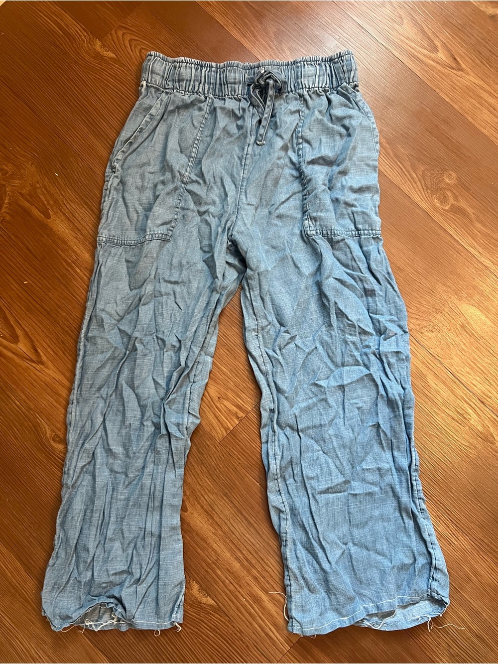 Workshop Republic Clothing Light Blue Cargo Drawstring Pants